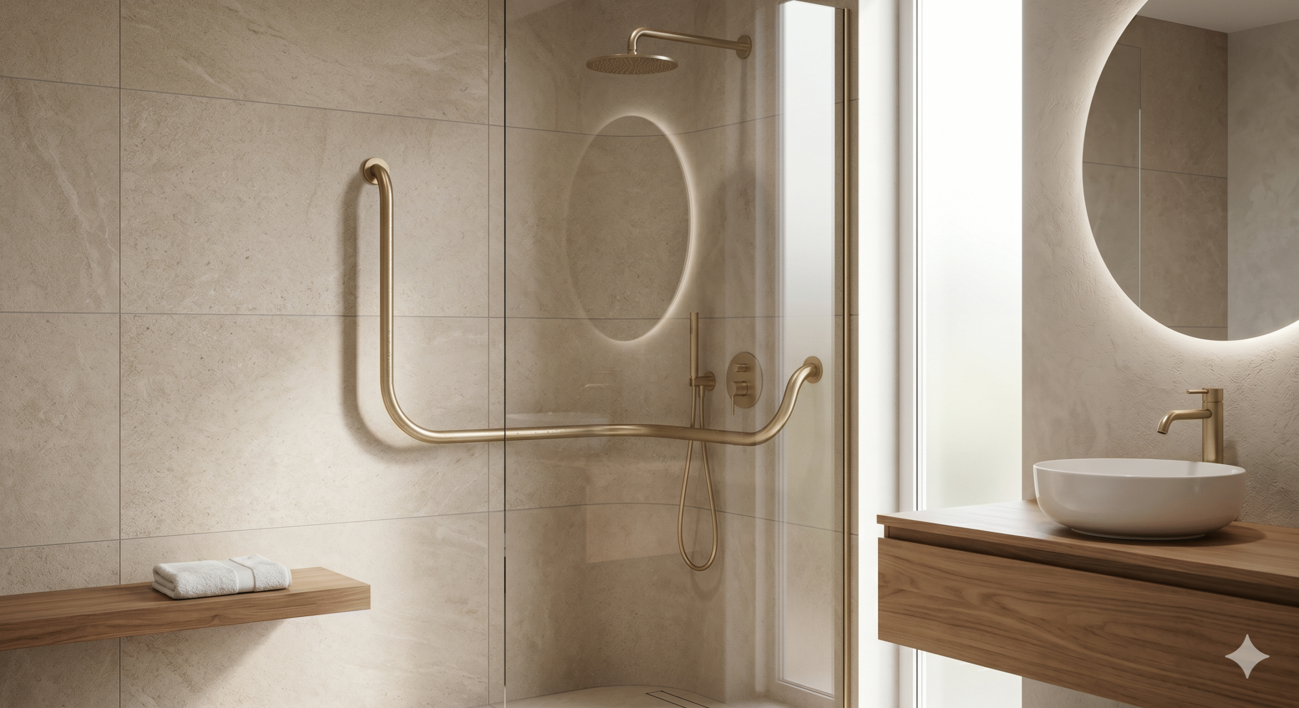 La Estética Funcional: Cómo Hacer que una Barra Curva Complemente el Diseño del Baño