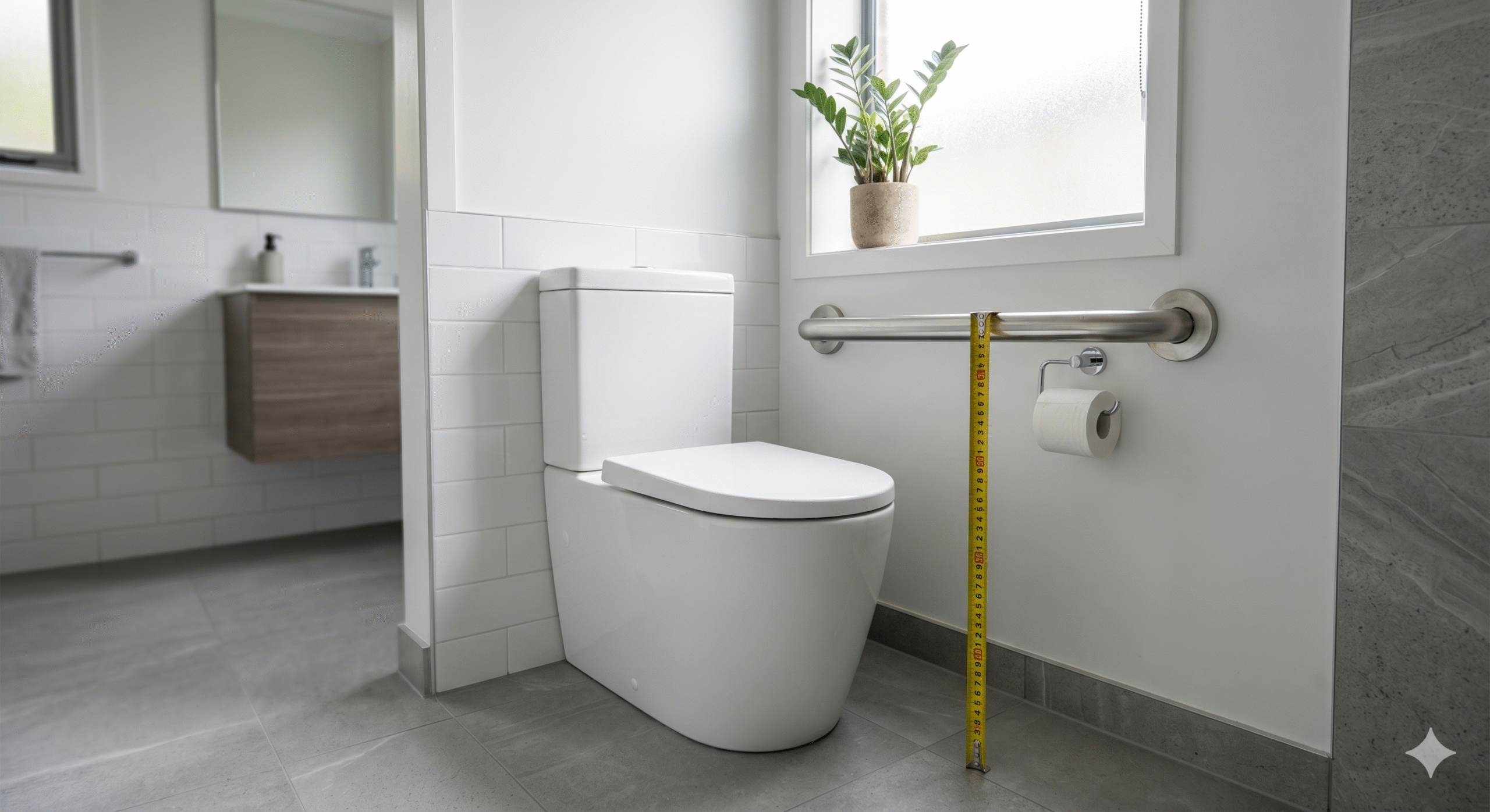 Altura ideal: Cómo medir y colocar tu barra de apoyo de acero en el baño